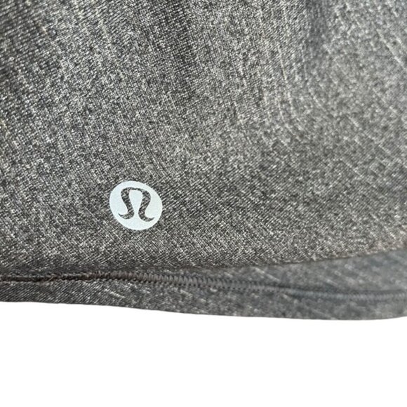 Lululemon Scoop Neck Pleated Back Athletic Tank Gray Black Size 6 - Picture 8 of 10